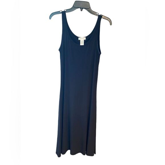 Isaac Mizrahi Sz S Black Fit Flare Tank Style Swing Beach Evening Stretch Dress - Picture 1 of 6